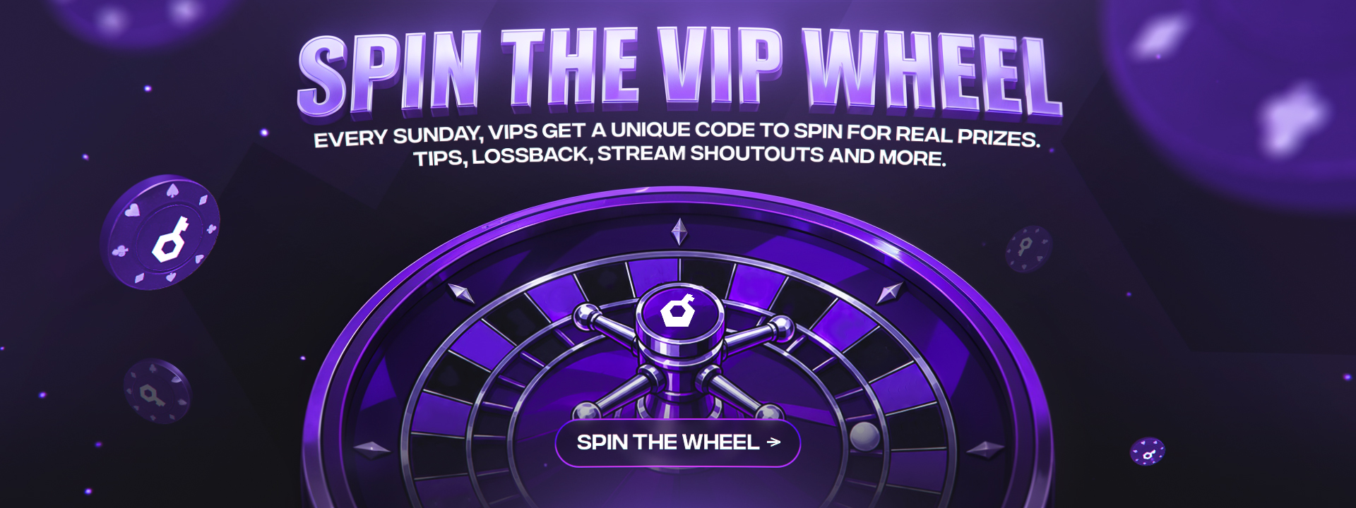 Spin the VIP Wheel exclusive banner