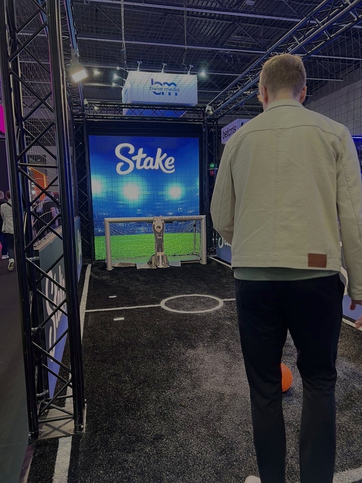Stake football challenge at the Barcelona event
